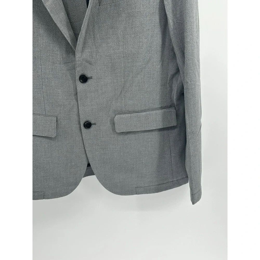 ONS‎ Clothing Blazer O.N.S Men's Gray Unstructured Stretch Size Medium MSRP $268